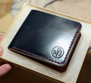 The Elm bifold in Horween Shell Cordovan