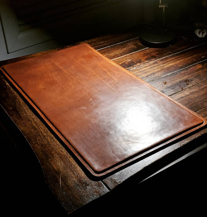 Large Desk Pad in Horween Dublin English Tan leather